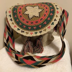 Exclusive & New Crossbody Bejeweled Bag Wayuu Handmade Colombian Mochila